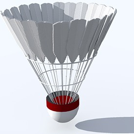 Volante de badminton 3D Object | FREE Artlantis Objects Download